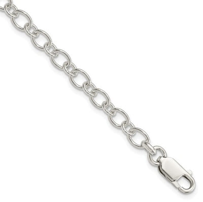 SS Oval Link Charm Bracelet (8 inches)