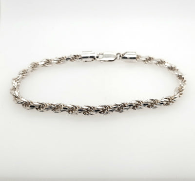 SS Rope Bracelet 4.75mm Length:8.25in