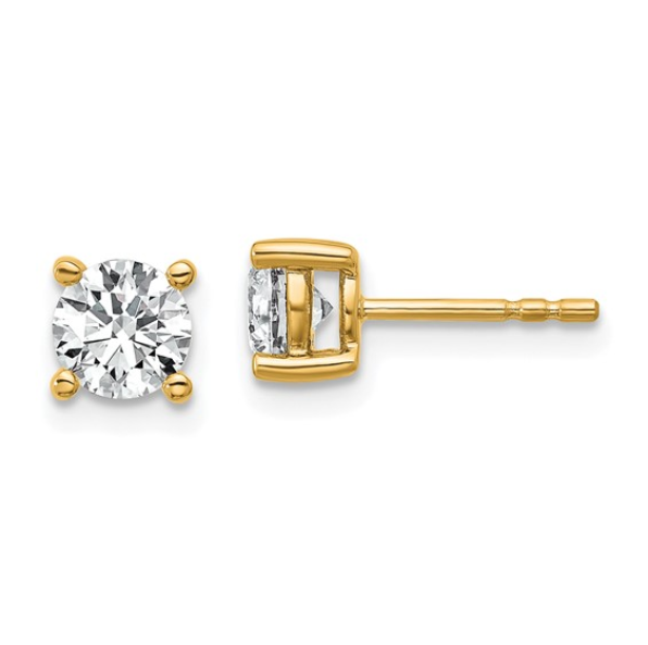 14KY 1 ctTW F/VS Certified Lab Grown Diamond Studs