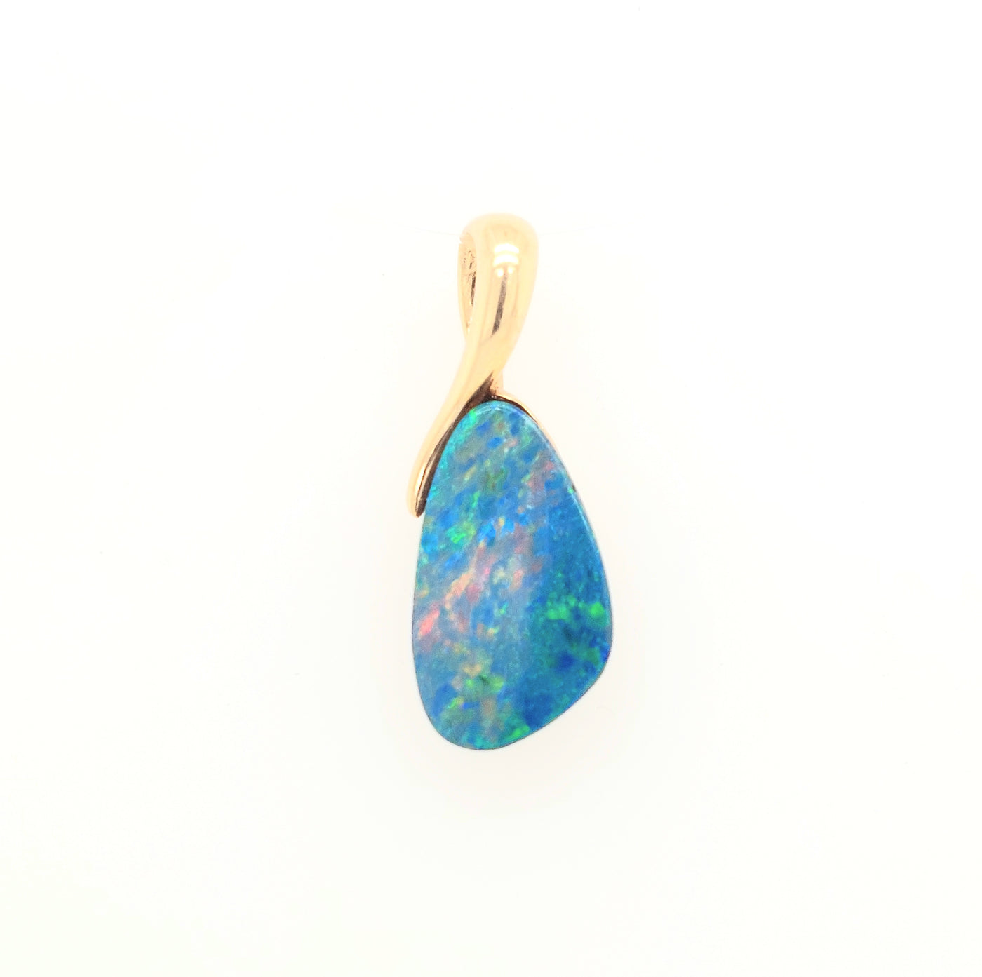 14KY Australian Opal Doublet Pendant