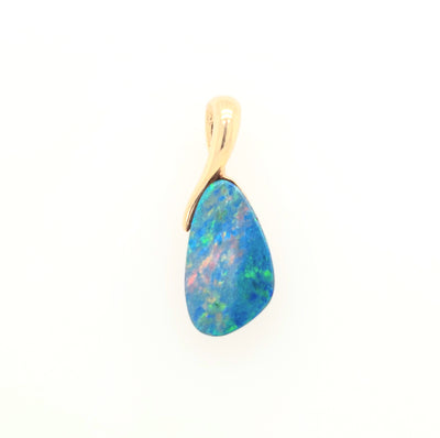 14KY Australian Opal Doublet Pendant