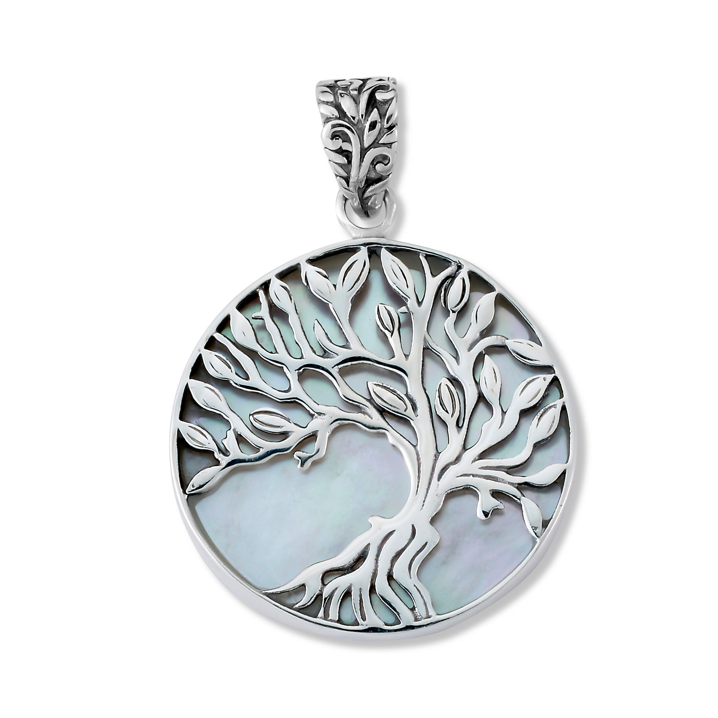 Sterling Silver Mother Of Pearl Tree Of Life "Sundoro" Pendant