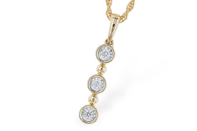 14KY Bubble Drop Diamond Necklace (18 inches)