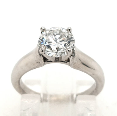 14KW Natural Diamond Solitaire Engagement Ring 1.02ct