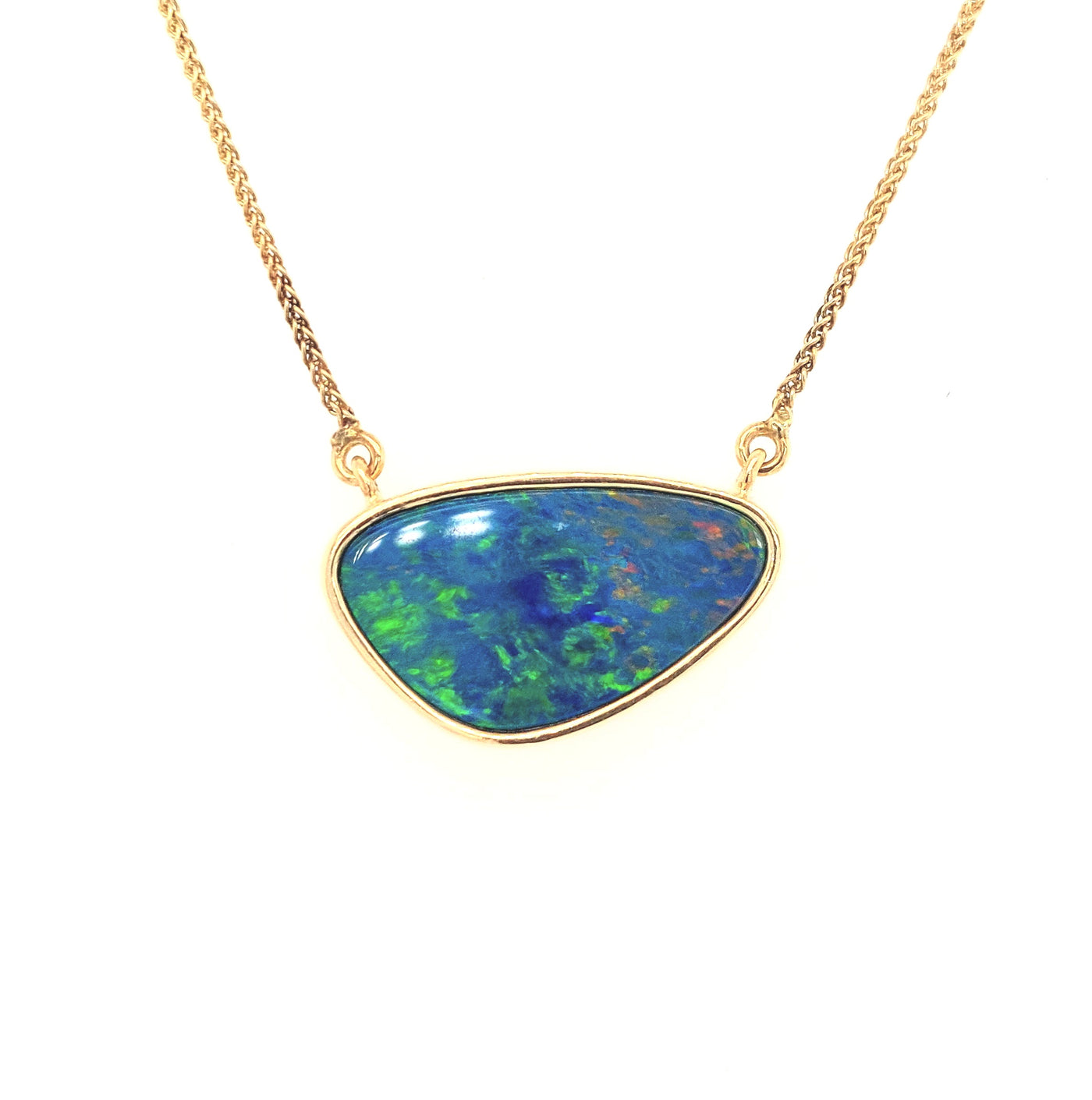 14KY Opal Doublet Necklace