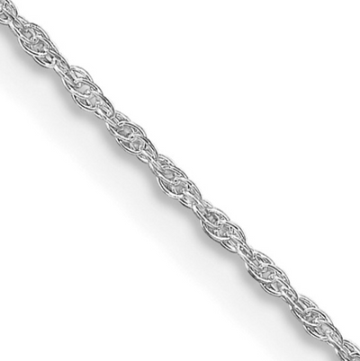 Sterling Silver Rhodium-plated 1.25mm Loose Rope Chain (16 inches)