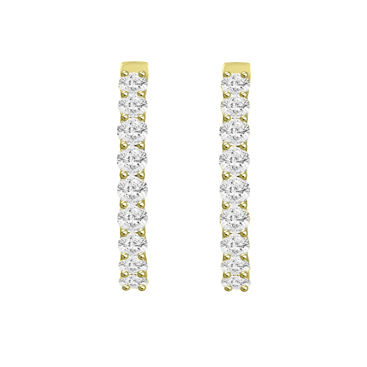 14KW 2.00ctTW RBC F-G/VS2-SI1 Lab-Grown Diamond Earring Pair