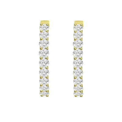 14KW 2.00ctTW RBC F-G/VS2-SI1 Lab-Grown Diamond Earring Pair