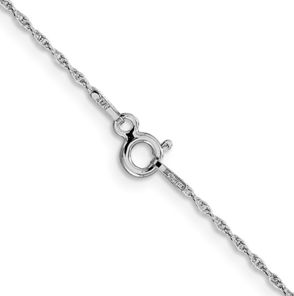 Sterling Silver Rhodium-plated 1.25mm Loose Rope Chain (16 inches)