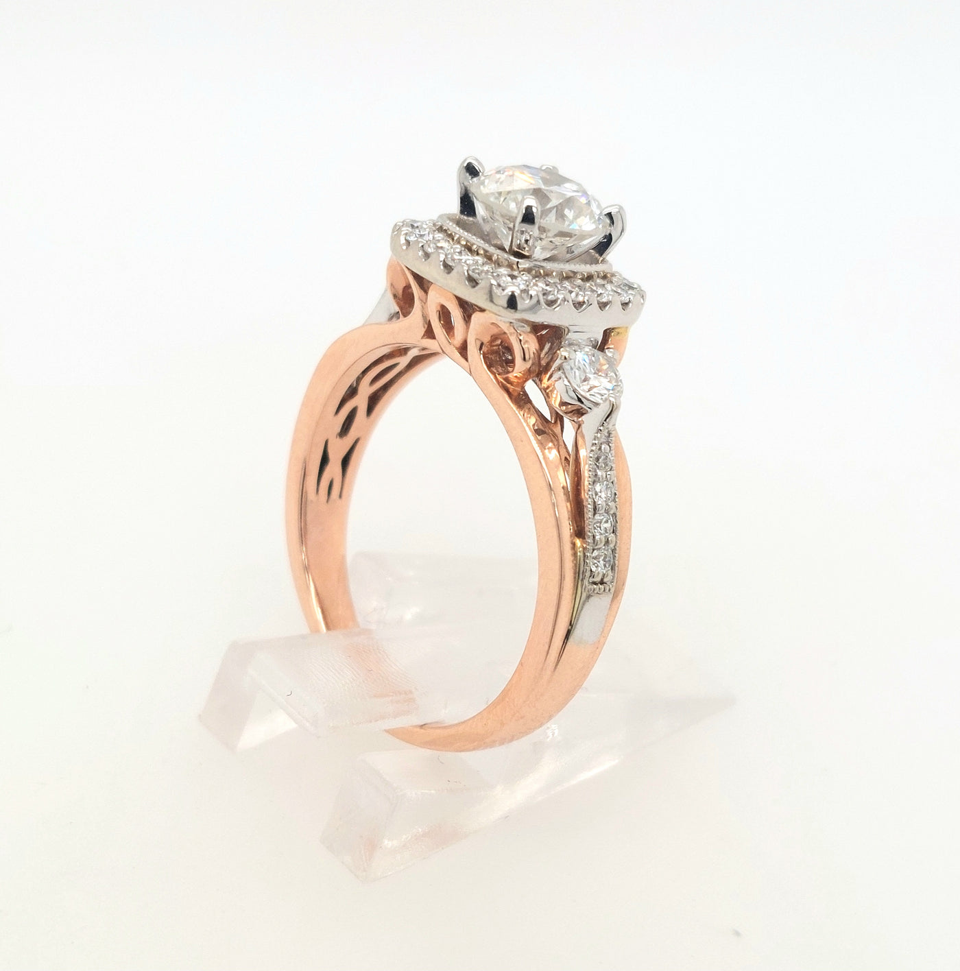 14K Two-Tone 1.56ctTW Diamond Engagement Ring