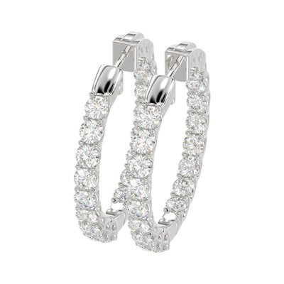 14KW 3.00ctTW RBC F-G/VS2-SI1 Lab-Grown Diamond Earring Pair