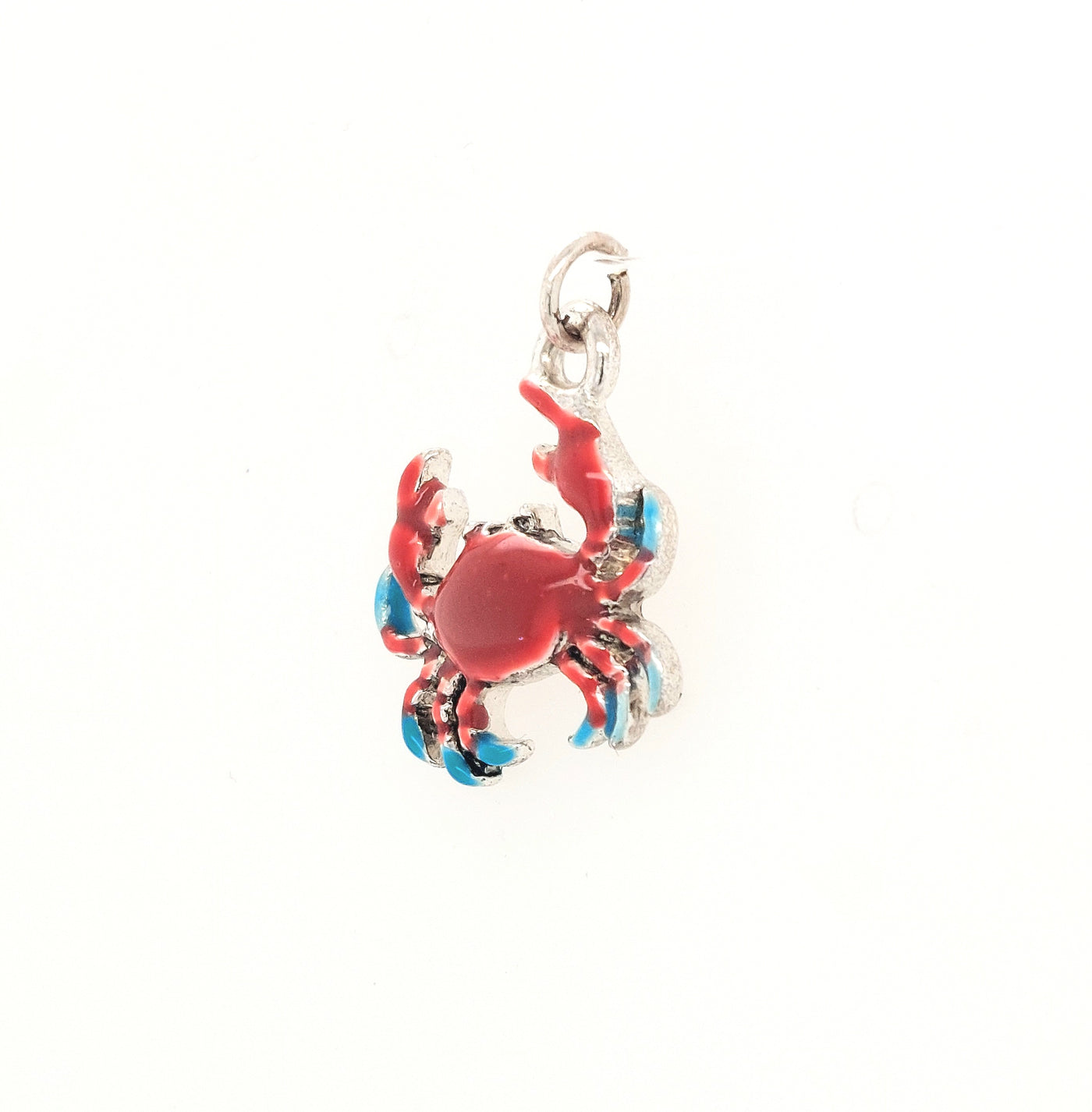 Stainless Steel Painted Crab Charm