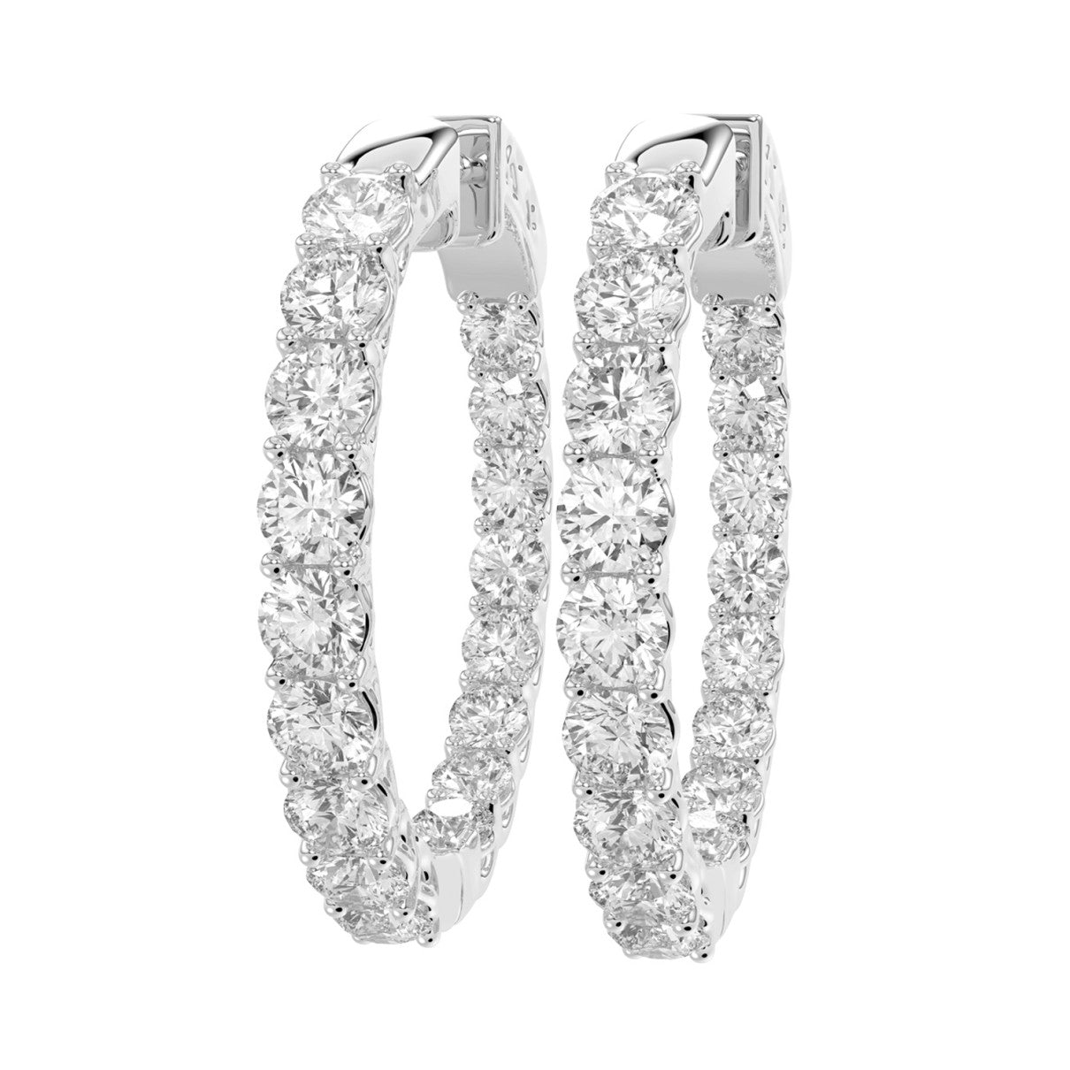 14KW 3.00ctTW RBC F-G/VS2-SI1 Lab-Grown Diamond Earring Pair