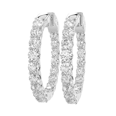 14KW 3.00ctTW RBC F-G/VS2-SI1 Lab-Grown Diamond Earring Pair