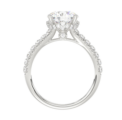 14KW 2.50ctTW Lab-Grown Diamond Hidden Halo Engagement Ring (Size 7)