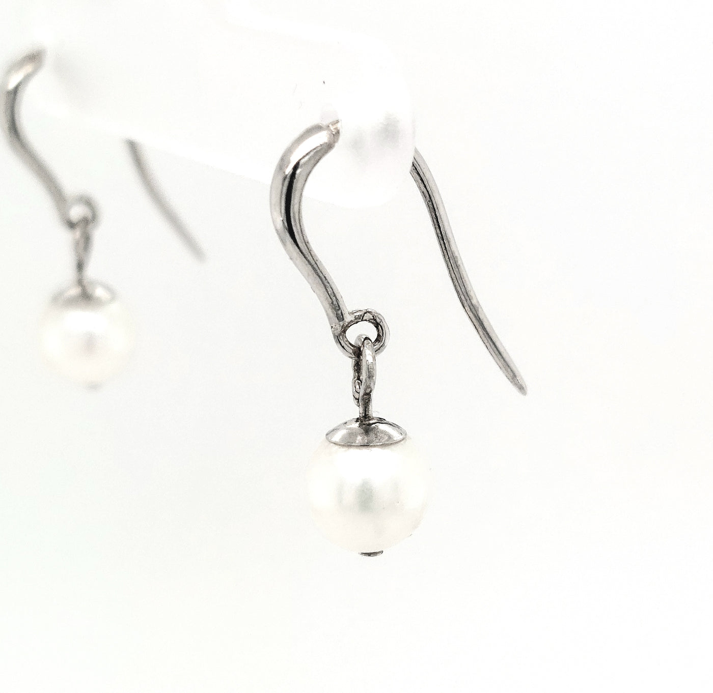 14KW 6.50mm Pearl Drop Earring Pair