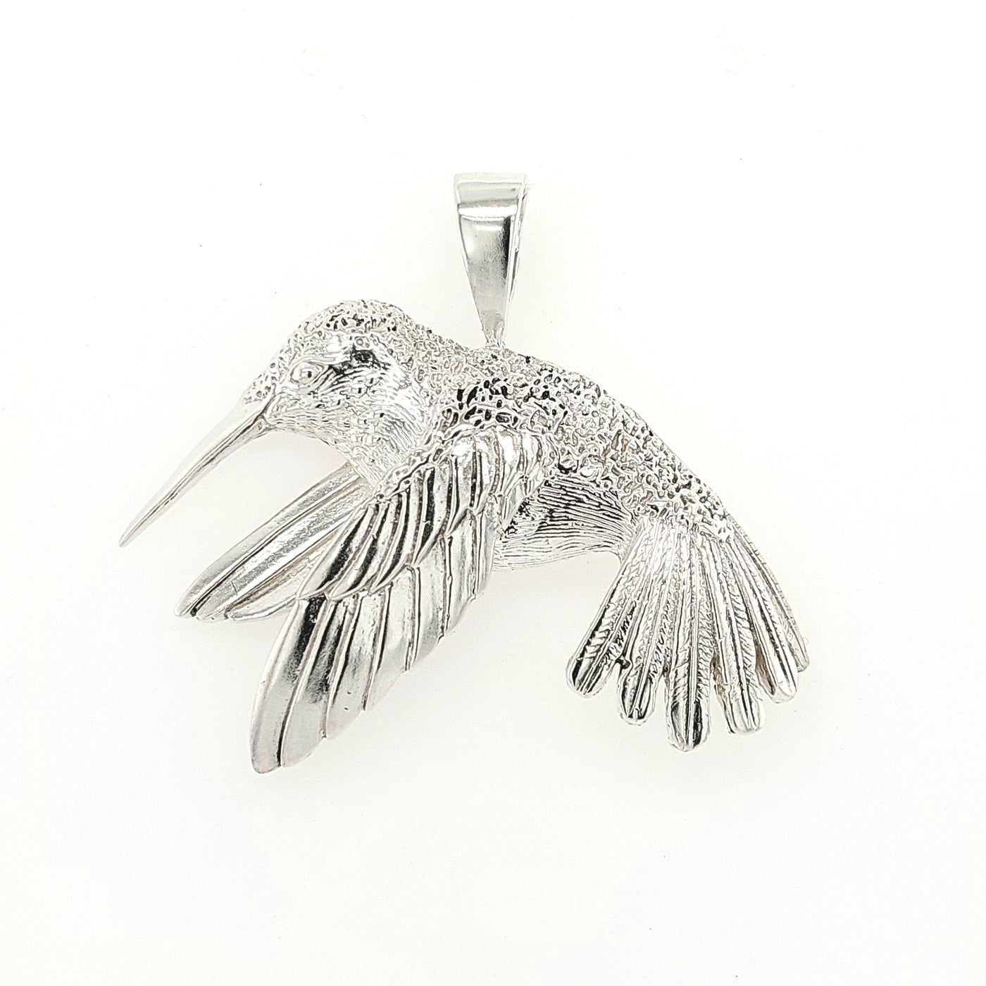 SS Hummingbird On The Wing Pendant