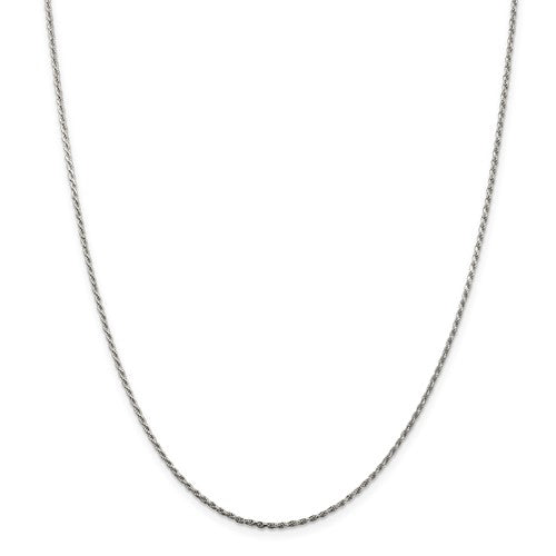 Sterling Silver 1.5mm Diamond-Cut Rope Chain