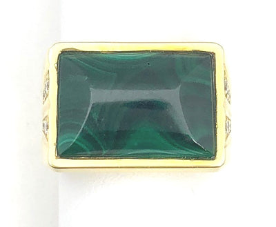 14KY Malachite Ring Size:10