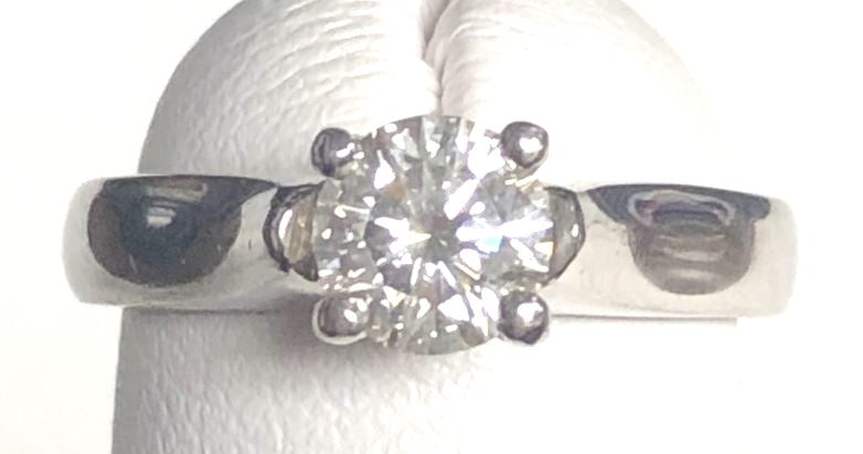 Platinum 0.49ct Solitaire Diamond Ring