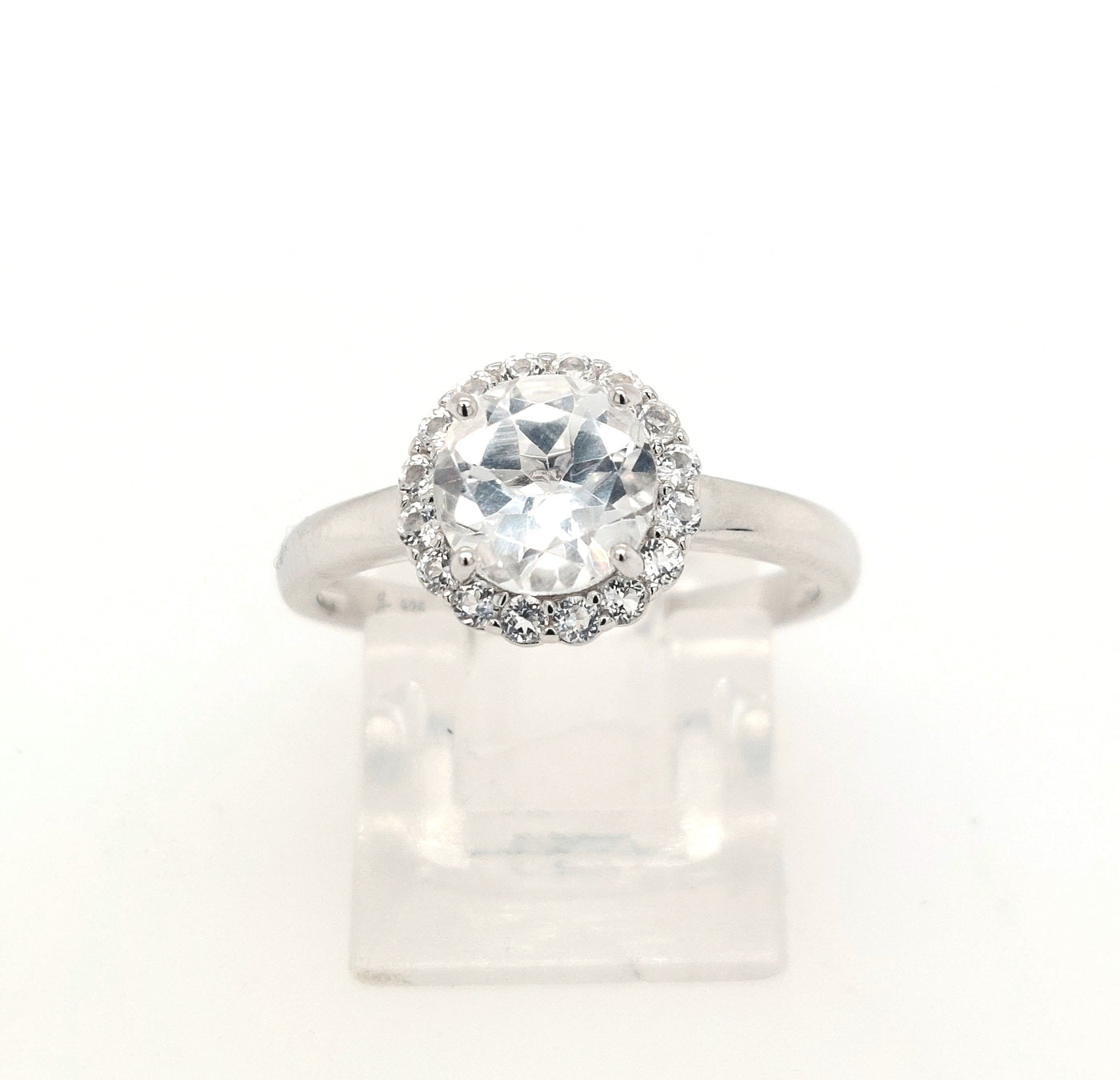 Sterling Silver White Topaz "Dazzle" Ring