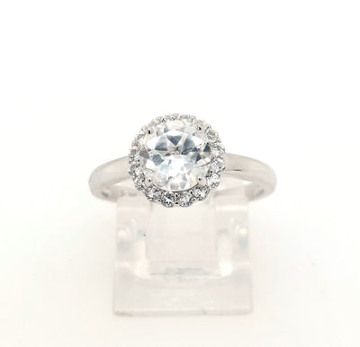 Sterling Silver White Topaz "Dazzle" Ring