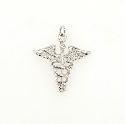 SS Caduceus Medical Symbol Pendant