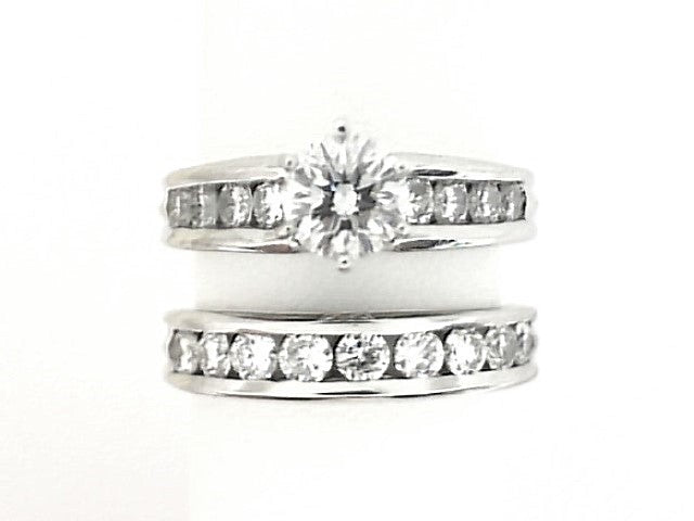 14KW Channel-Set Diamond Wedding Set