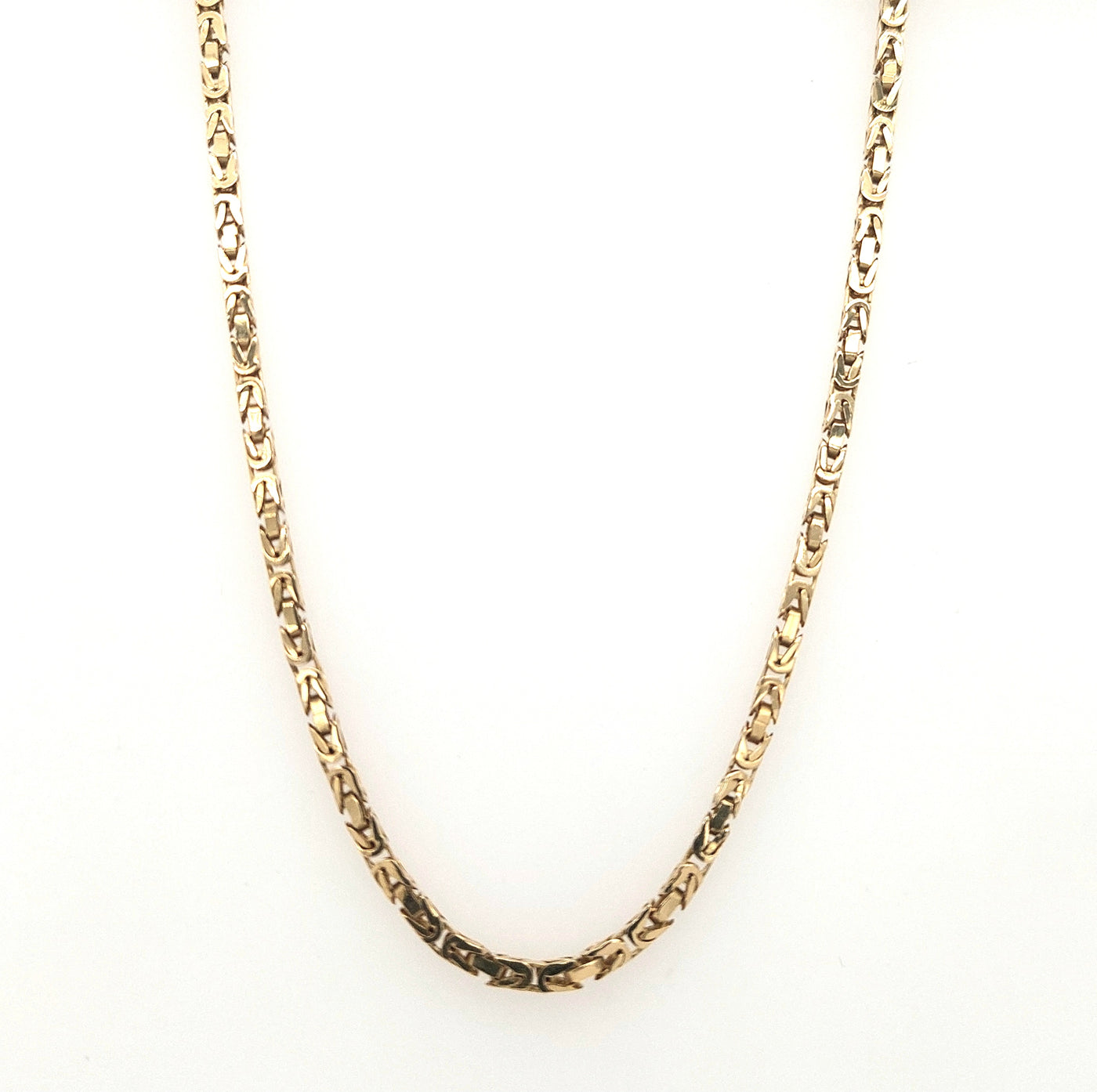 18KY 2.25mm Byzantine Chain Length:20.50in Gram Weight:17.1g