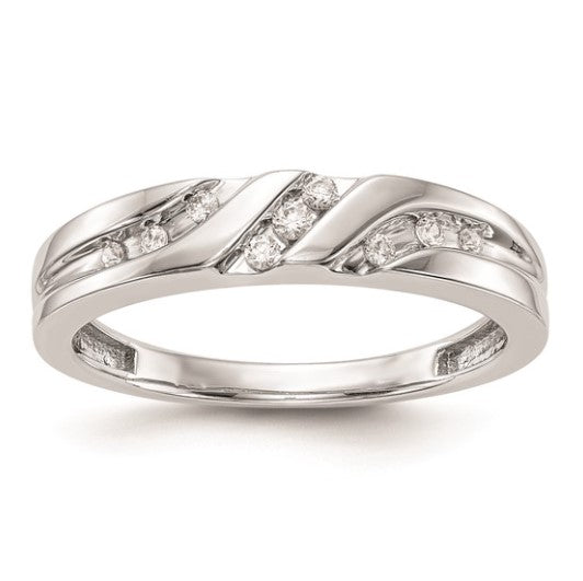 14KW Mens Diamond Wedding Band