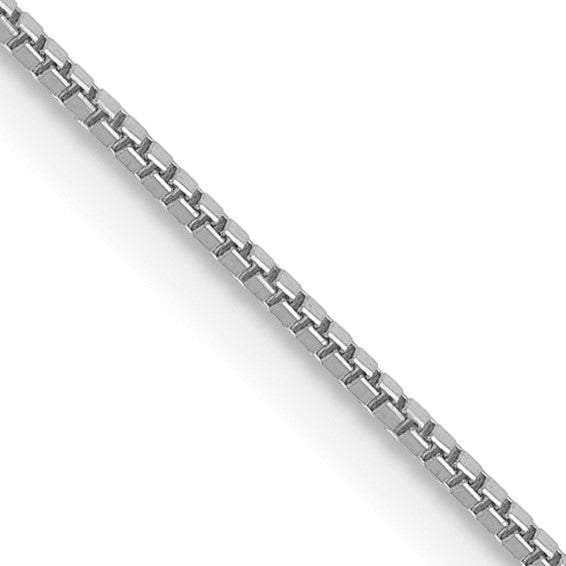 14K White Gold 20 inch .7mm Box with Lobster Clasp Chain