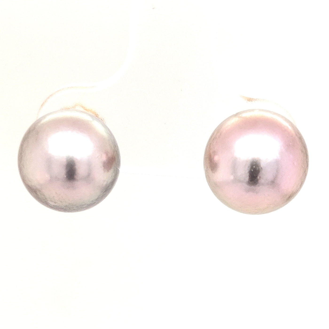 14KY Black Pearl Earring Pair