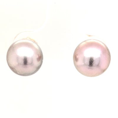 14KY Black Pearl Earring Pair