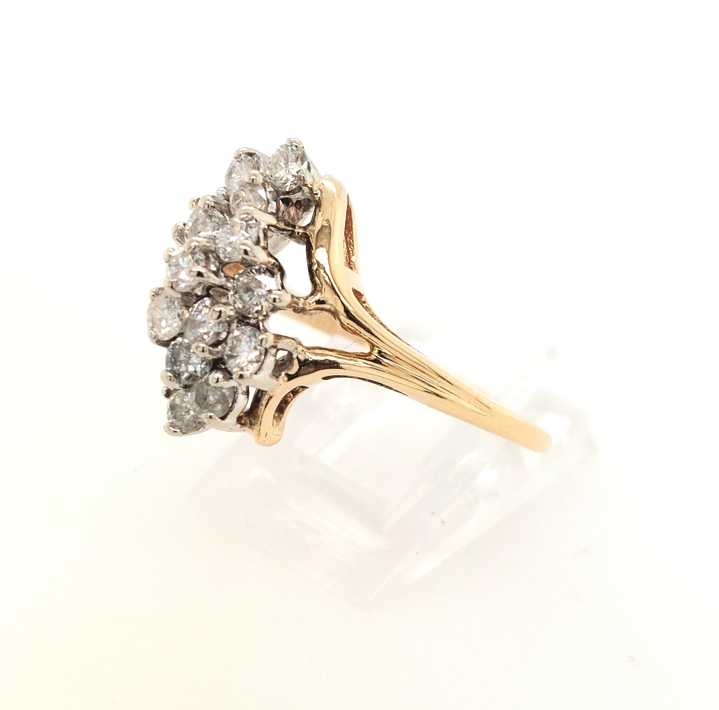 10KY Diamond Fashion Ring 1.05ctTW approx. H-I/SI2-I1 Size:10 Gram Weight:4.3g