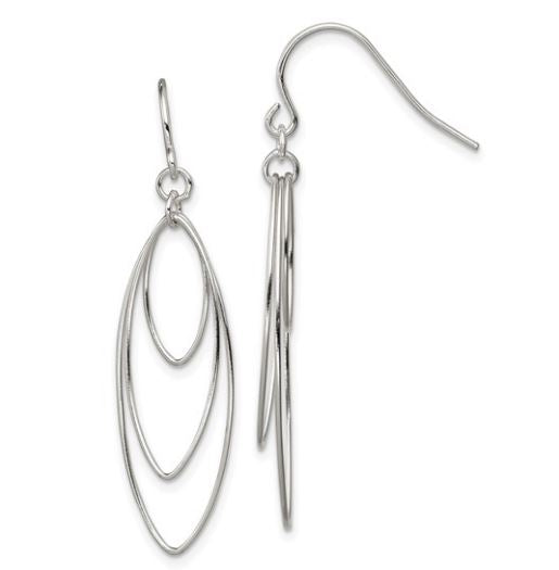 Sterling Silver Fancy Dangle Earring Pair