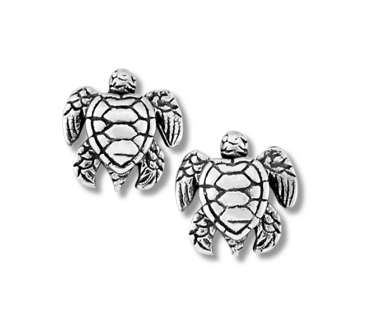 Sterling Silver "Tangku Turtle Earrings"