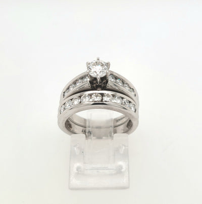 14KW Channel-Set Diamond Wedding Set