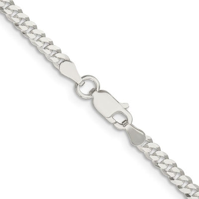 Sterling Silver 3.15mm Flat Curb Chain 24in