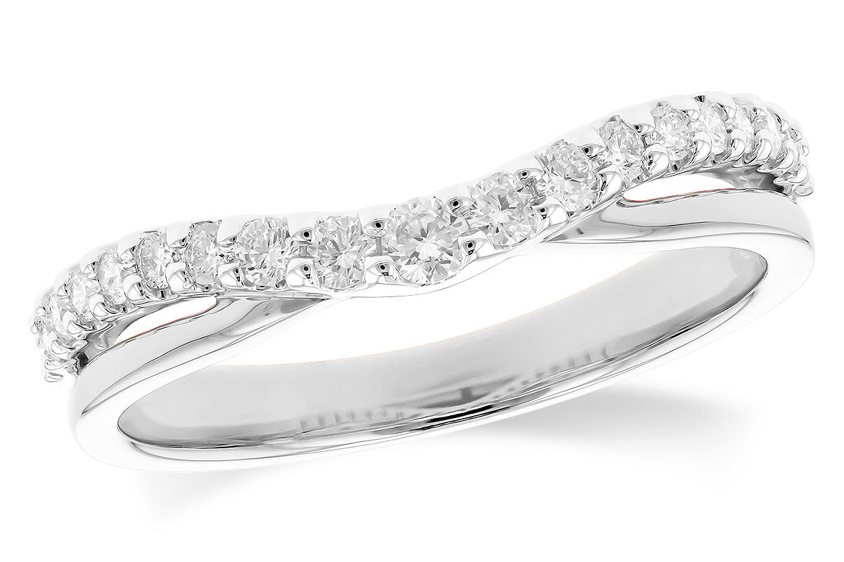 14KW Contoured Diamond Wedding Band