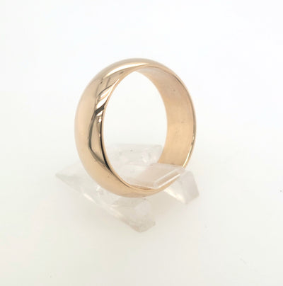 14KY 7mm Polished Wedding Band Size:9.50