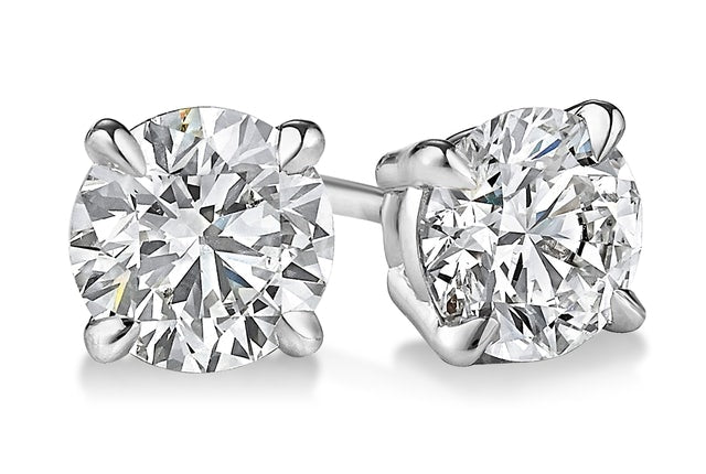 14KW Diamond Stud Earring Pair 0.77ctTW