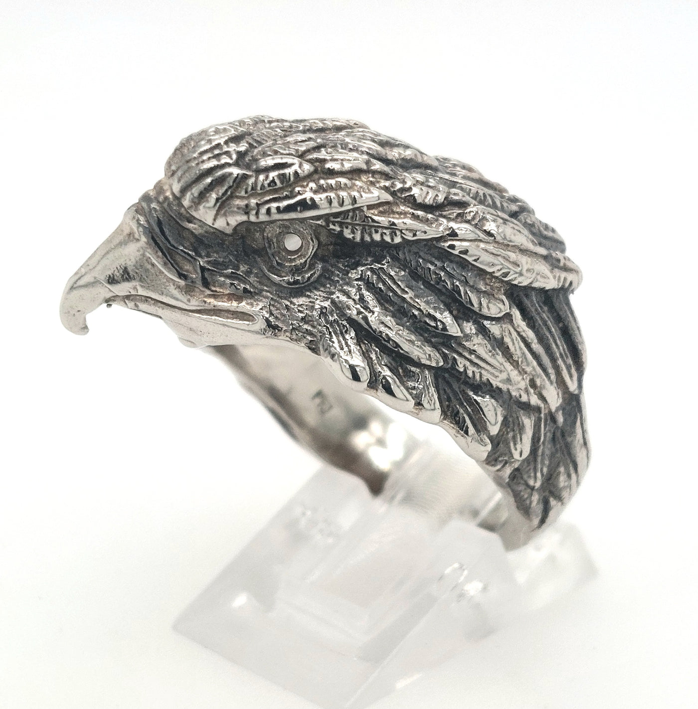 SS Eagle Head Ring Size:9