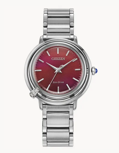 Lady's Citizen Eco-Drive "Citizen L Arcly" Red/Violet Dial and Interchangeable Red Leather Strap