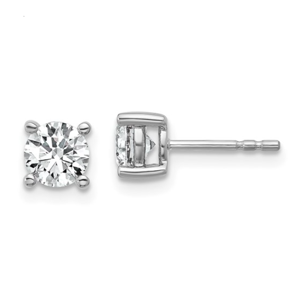 14KW 1 ctTW F/VS Certified Lab Grown Diamond Studs