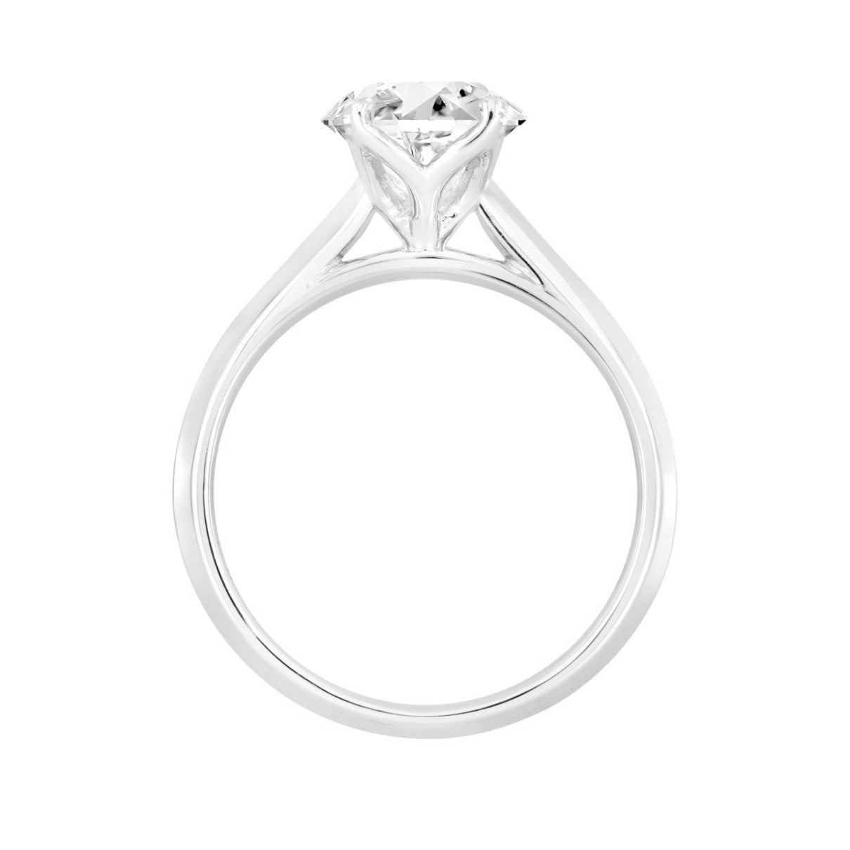 14KW 3.00ct RBC F-G/VS2-SI1 4-Prong Lab-Grown Diamond Solitaire Engagement Ring