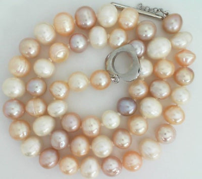 Pastel Colored Freshwater Potato Pearl Necklace