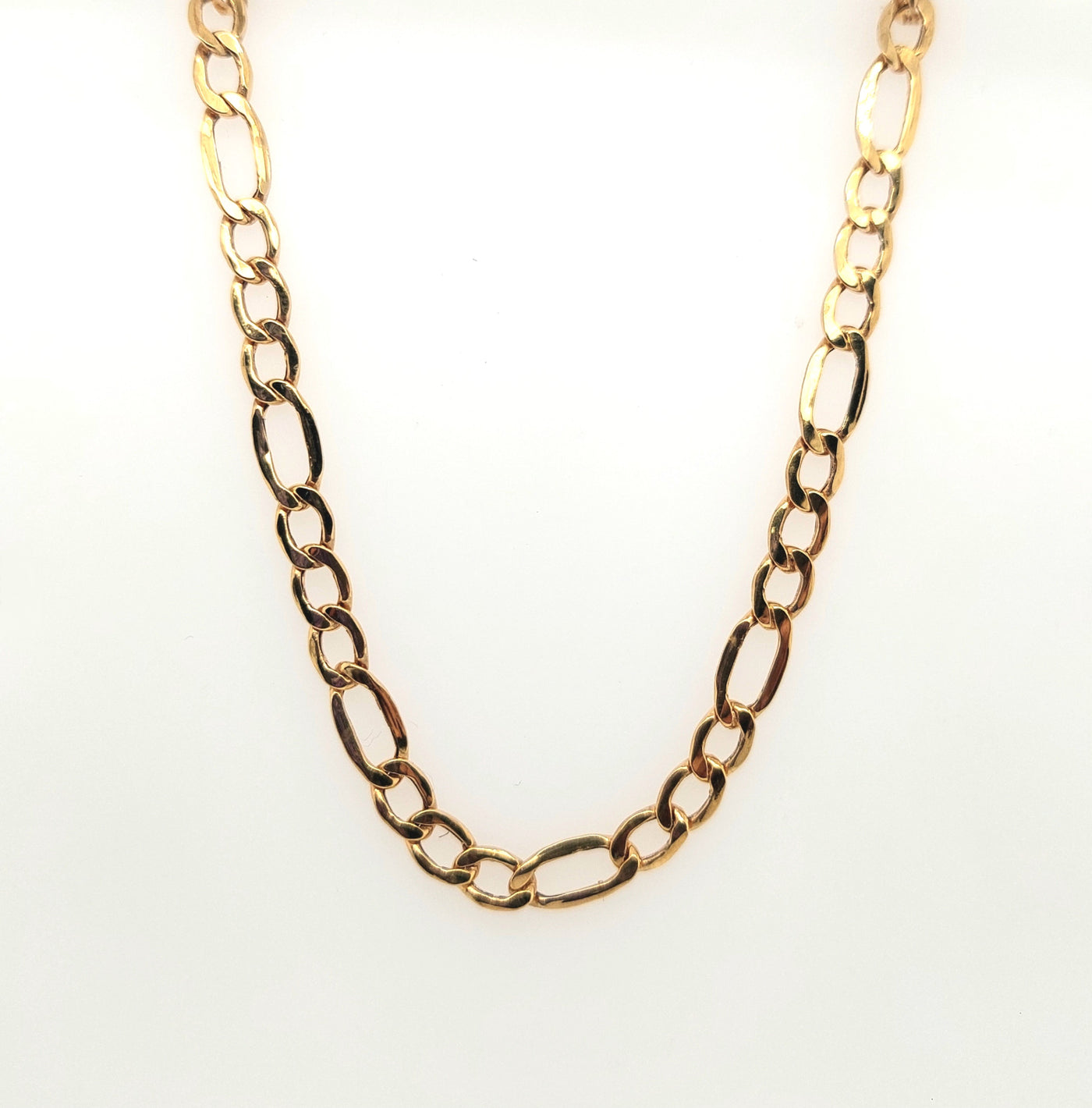 10KY Hollow 5mm Figaro Chain Length:22in