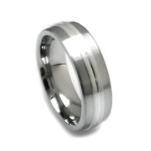 7mm Beveled Titanium Band Size:10