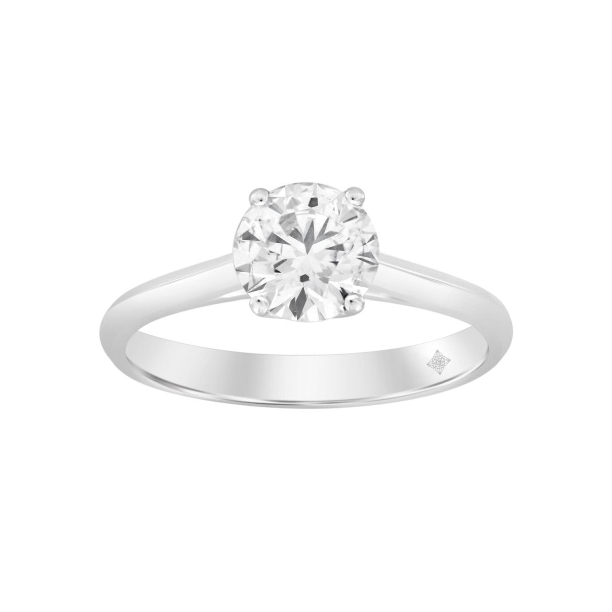 14KW 2.00ct RBC F-G/VS2-SI1 4-Prong Lab-Grown Diamond Solitaire Engagement Ring