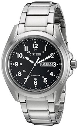 Gent's Citizen Eco-Drive "Garrison" Watch with Black Dial